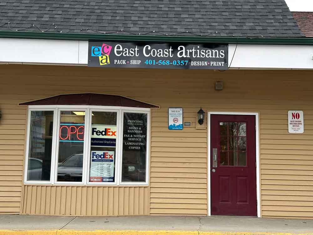external photo of east coast artisans printing in Pascoag RI